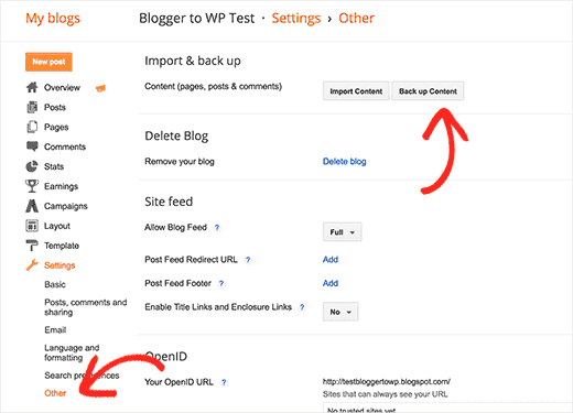 Blogger To WordPress Migration Guide For Beginners 7 export blogger blog 1