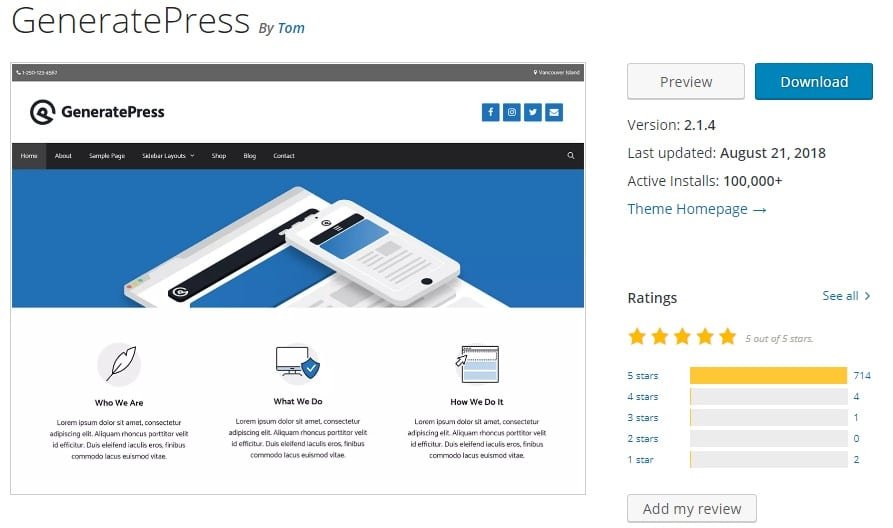 GeneratePress Review : The Perfect Lightweight Theme 3 generatepress wordpress repository