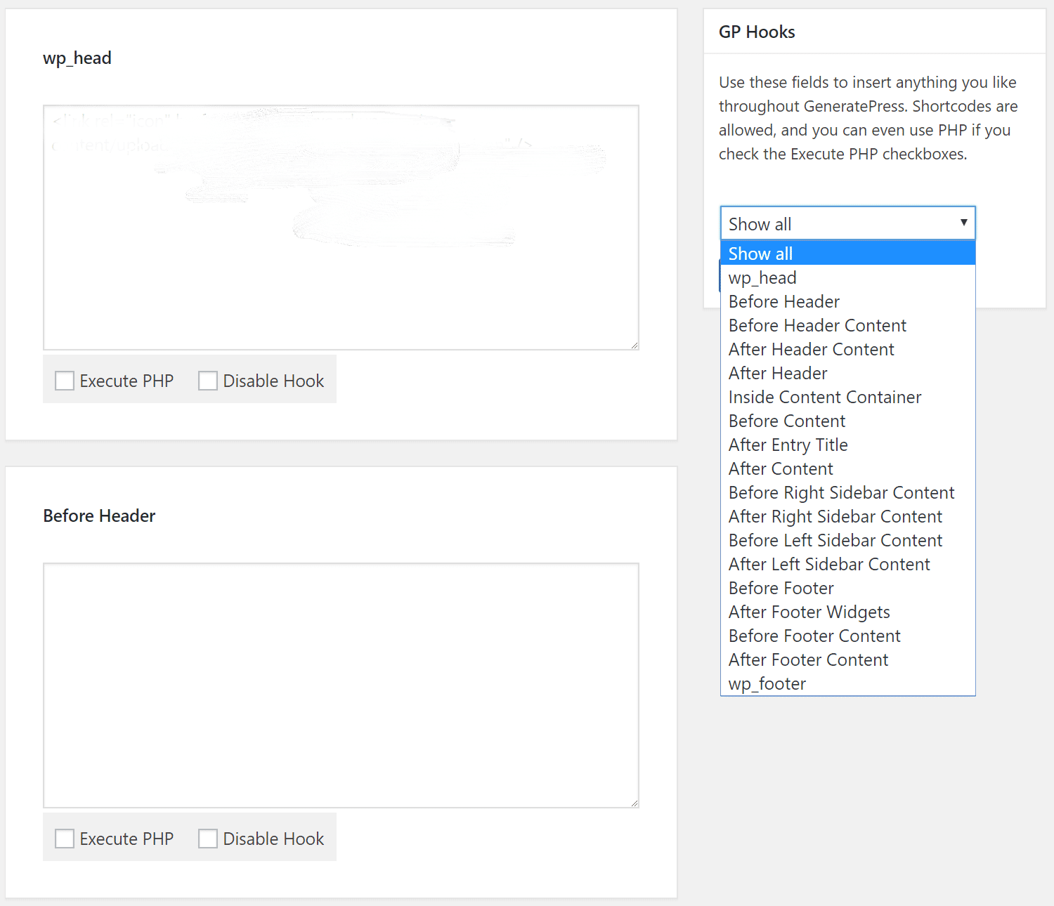 GeneratePress Review : The Perfect Lightweight Theme 9 hooks add on 1