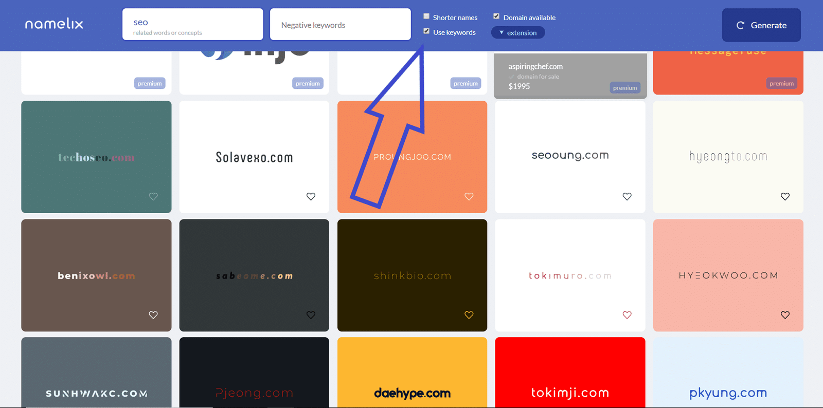 How To Choose The Best Domain Name For Your Blog 9 Namelix Use Keywords In Domain Name